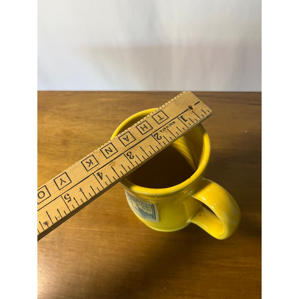 Deneen Pottery Golden Eagle Inn Bedford PA Yellow Handmade Stoneware Mug 2020 - Picture 4 of 8